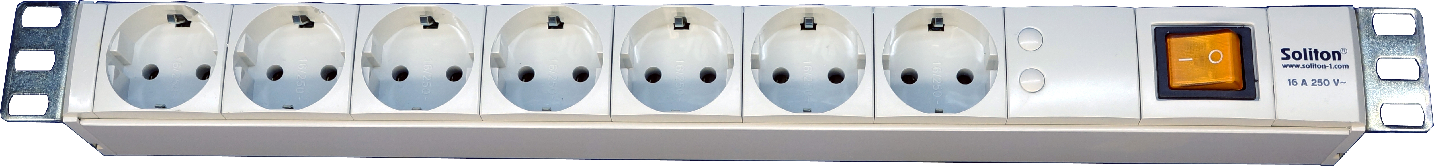 Вертикальный PDU, S-7, 7 Schuko, 10A, ввод IEC C14, S-7