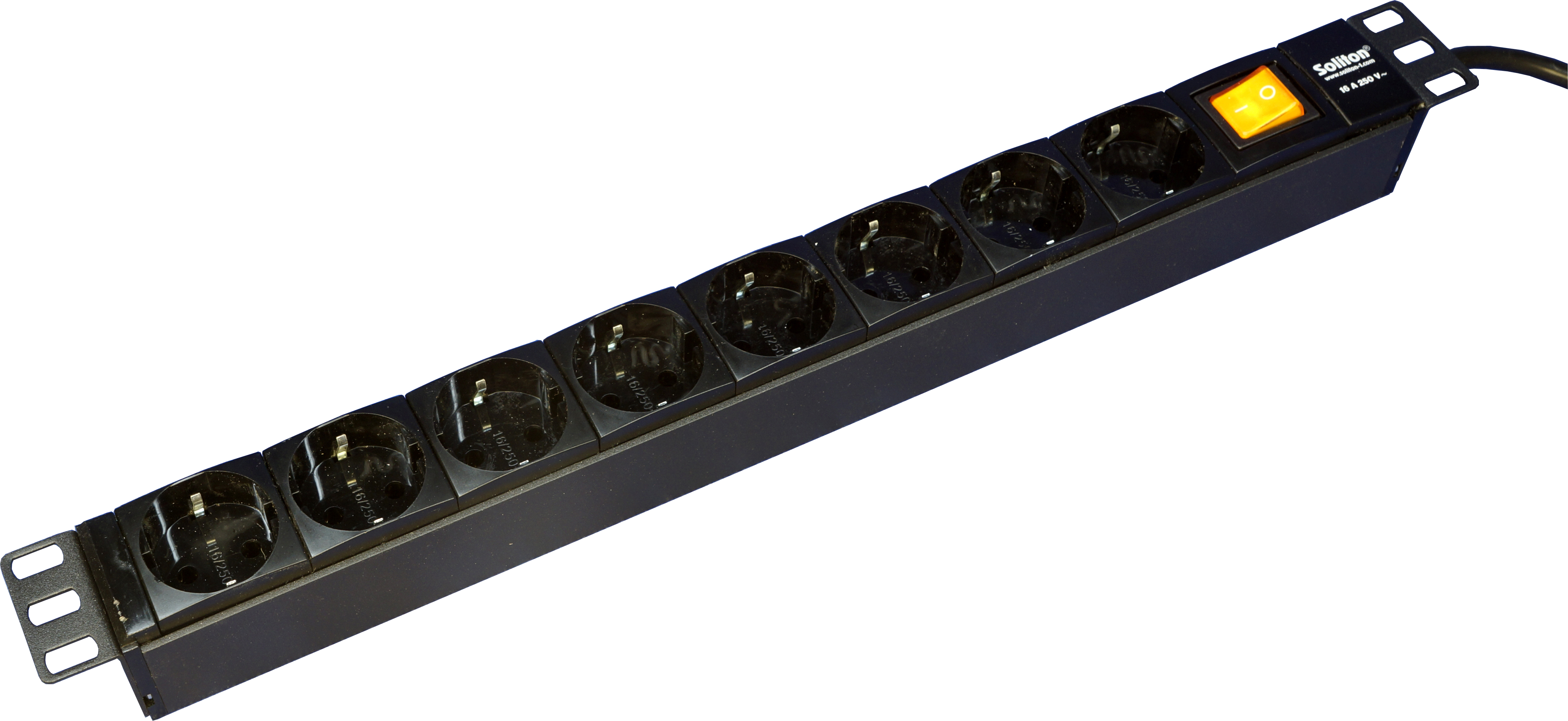 Вертикальный PDU, S-8, 8 Schuko, 16A, ввод Schuko, S-8