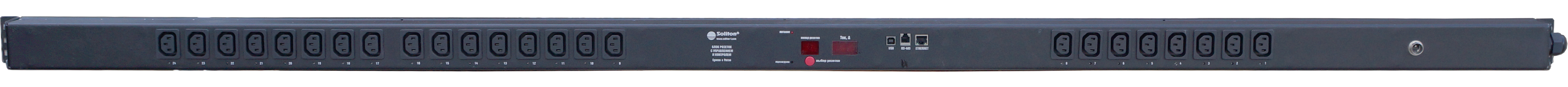 Вертикальный PDU, S-24 Smart M&C, 24 IEC C13, IEC C19, 32A, с мониторингом, с управлением, S-24 Smart M&C