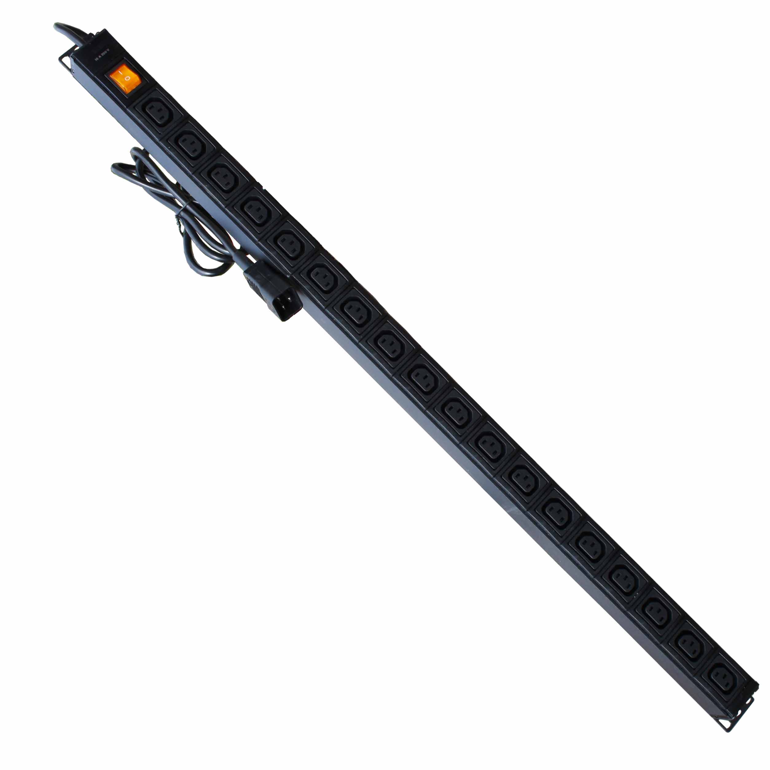 Вертикальный PDU, S-18 IEC320C13, 18 IEC C13, IEC C19, 16A, ввод IEC C20, S-18 IEC320C13