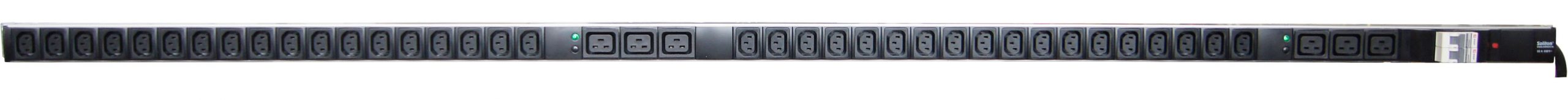 Вертикальный PDU, S-36C13+6C19 AB, 42 IEC C13, IEC C19, 32A, ввод IEC60309, с УЗИП, S-36C13+6C19 AB
